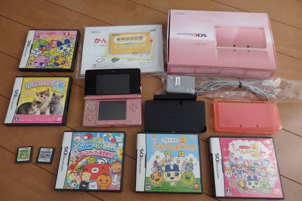 任天堂 3DS本体 ミスティピンク ジャンク おまけソフト7本付 SDカード