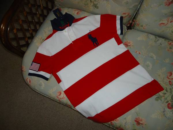 新品☆ラルフローレン　ポロシャツ ボーダー ビッグポニー　US S