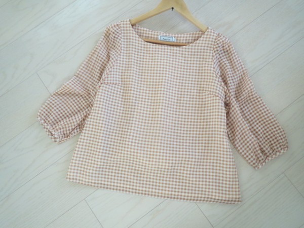 Anatelier*アナトリエ 後ろが可愛いチェックのカットソー サイズ38 料 