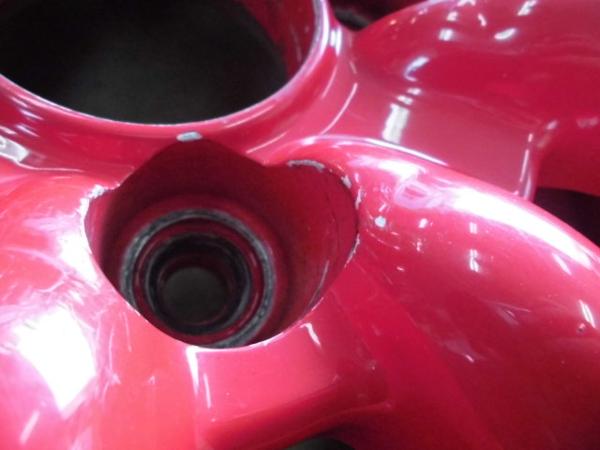 ■自家塗装　レッドカラー！15インチ　100/4穴　30系ｂB、60系イスト等に是非！■