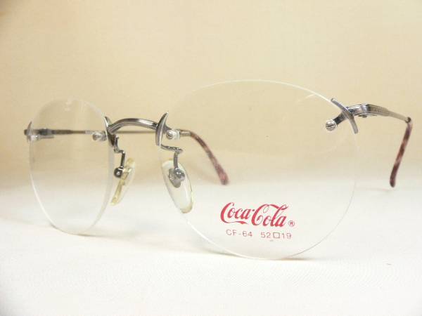 【ビンテージ】Coca-Cola(コカコーラ)CF-423眼鏡フレーム ヴィンテージ coca-cola Coca-Cola 縁なし ツーポイント メガネ