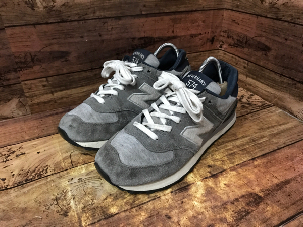 O衝撃!名作王道 NB/ニューバランスENCAP574高級レザークラッシック24cm