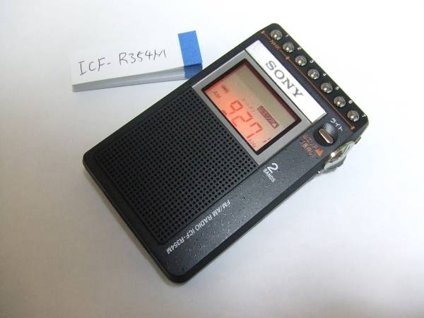 SONY FM/AM PLLシンセサイザーラジオ ICF-R354M 中古 動作品 ICF-R354M