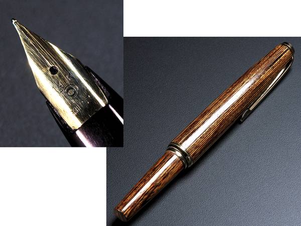 プラチナチェリー(木軸)14K細字ペン先 万年筆　　235