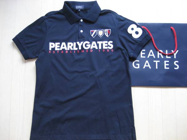 1回着用 パーリーゲイツ ロゴワッペンポロシャツ 6