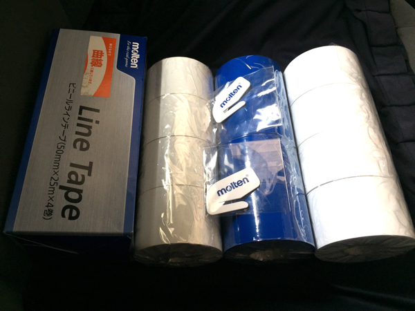 14400円分molten モルテン ビニールラインテープ 未使用青、白
