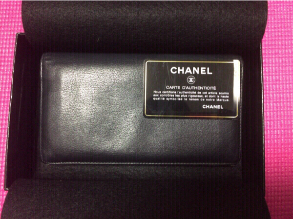 CHANEL　シャネル　カメリア　ラムスキン　ブラック 美品 CHANEL シャネル 長財布 カメリア ラムスキン 黒