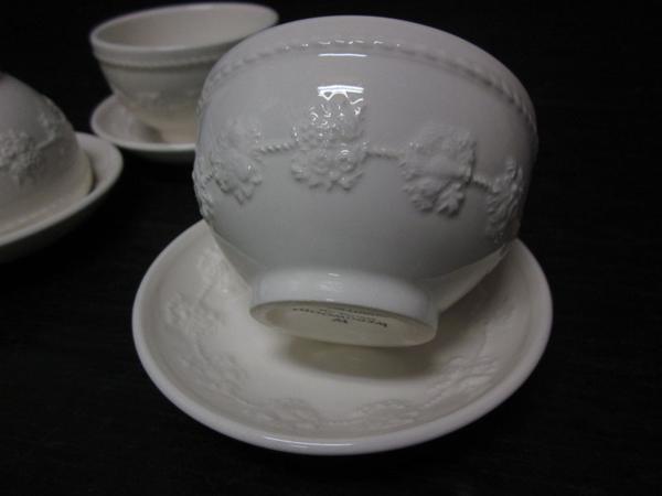 656★中古良品★WEDGWOODウェッジウッド★湯呑み茶碗＆ボウル★FESTIVITY IVORY/NIGHT AND DAY