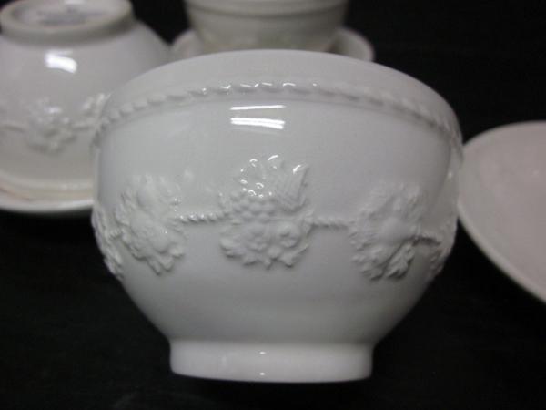 656★中古良品★WEDGWOODウェッジウッド★湯呑み茶碗＆ボウル★FESTIVITY IVORY/NIGHT AND DAY