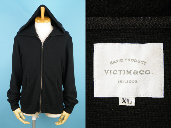 victim ヴィクティム スウェット フルジップ パーカー size XL #23893