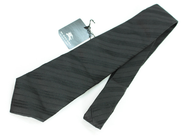 ☆BURBERRY BLACK LABEL 新品同様 シルク100％ ネクタイ ☆ black /黒