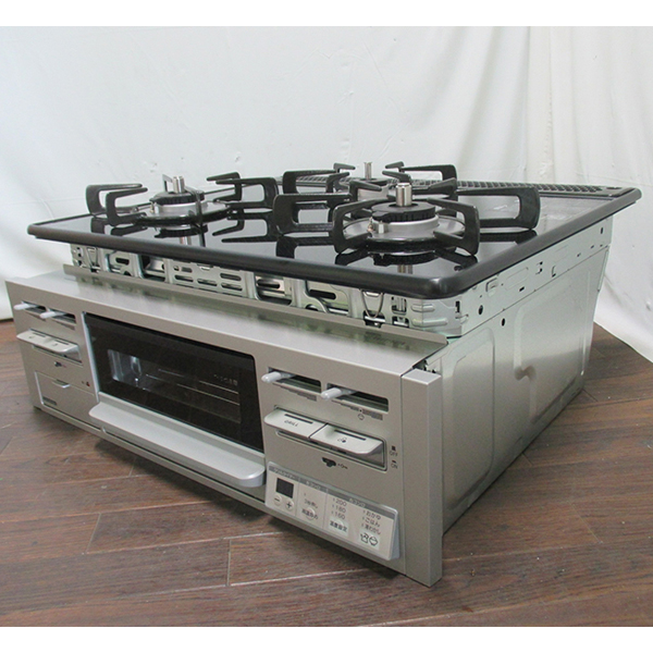 17年製未使用品！クリナップ都市ガスビルトインコンロZGFVK6R16USKガラストップ水無グリル4547