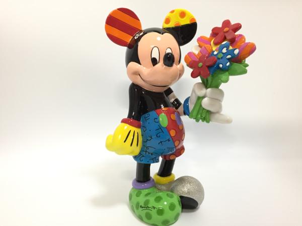 【新品】ディズニーショーケース Britto ロメロ・ブリット ミッキーマウス with フラワーズ フィギュア