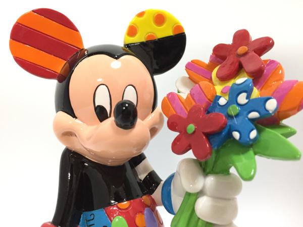 【新品】ディズニーショーケース Britto ロメロ・ブリット ミッキーマウス with フラワーズ フィギュア