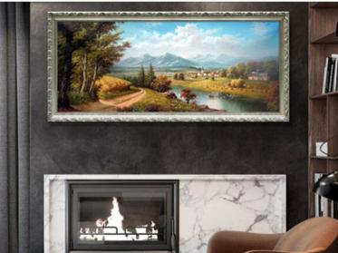 絵画 油絵 手描き 人気のおしゃれインテリア　モダンアート 壁掛け 額付き　po-010