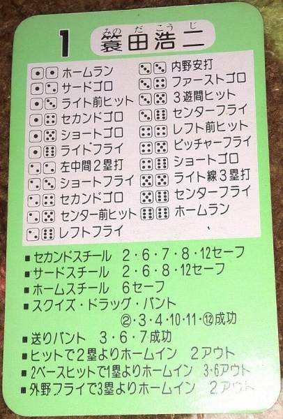 タカラプロ野球カード昭和56年度 阪急ブレーブス 蓑田浩二(シングル