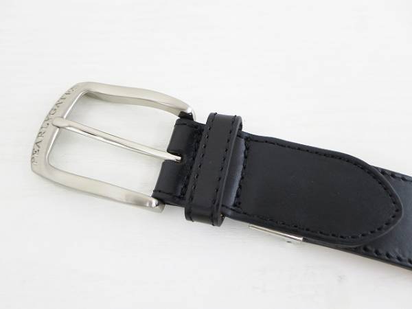 PEARLY PEARLY GATES パーリーゲイツ ロゴ型押しレザーベルト ブラック 