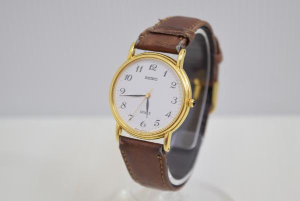 ○SEIKO DOLCE 8J41-6060 クォーツ 18KT/メンズ/腕時計/ドルチェ 