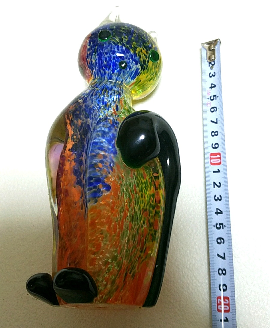 Ｍｕｒａｎｏ★ITALY★ガラス細工★猫の置物★未使用★美品