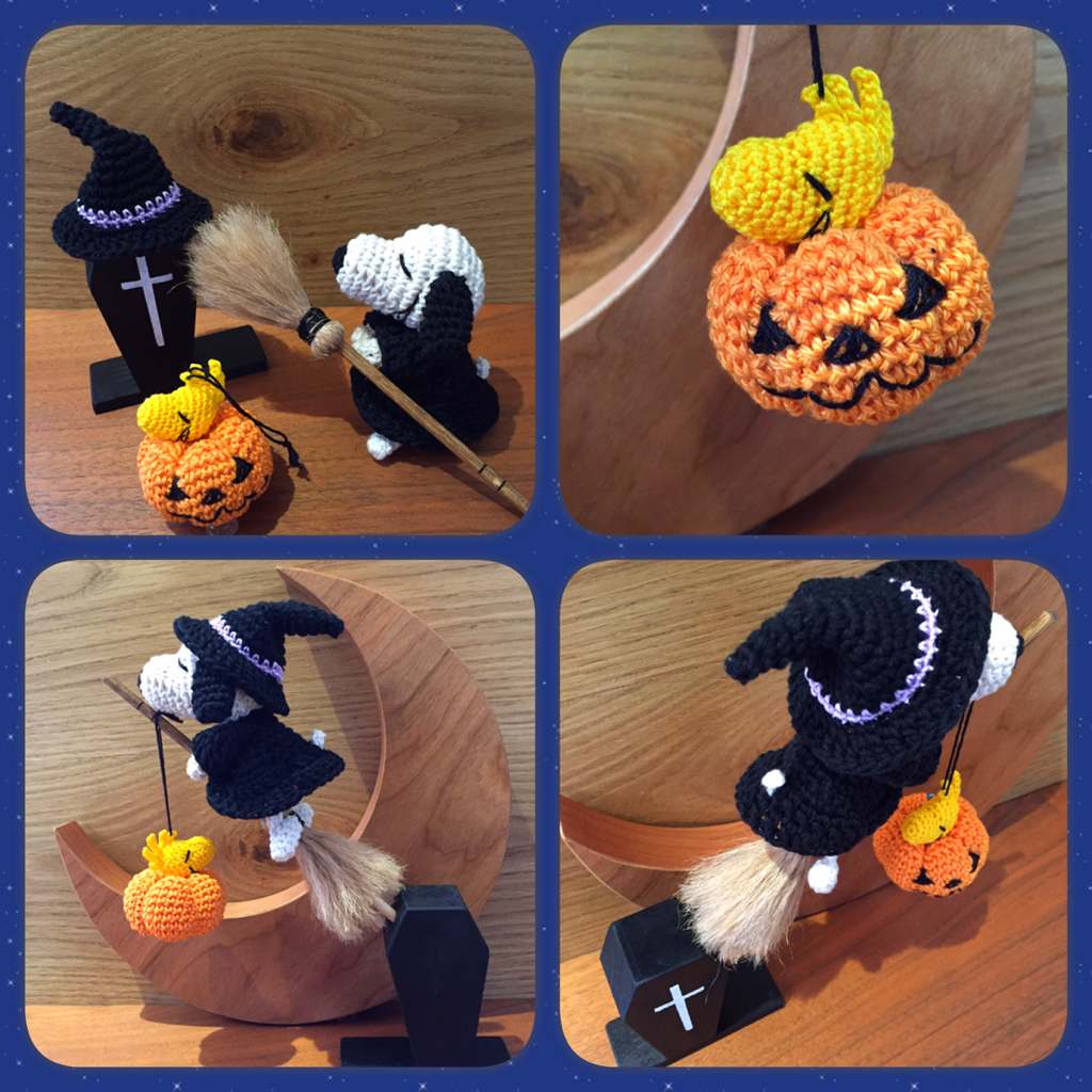 ハンドメイド ハロウィン あみぐるみ 編みぐるみ アミグルミ スヌーピー 風_3