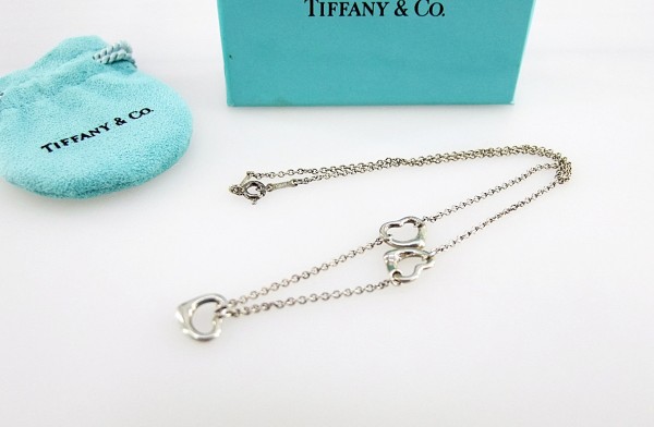 TIFFANY&Co ティファニー SV925 シルバー オープンハート トリプルハート ネックレス * 1000000799613