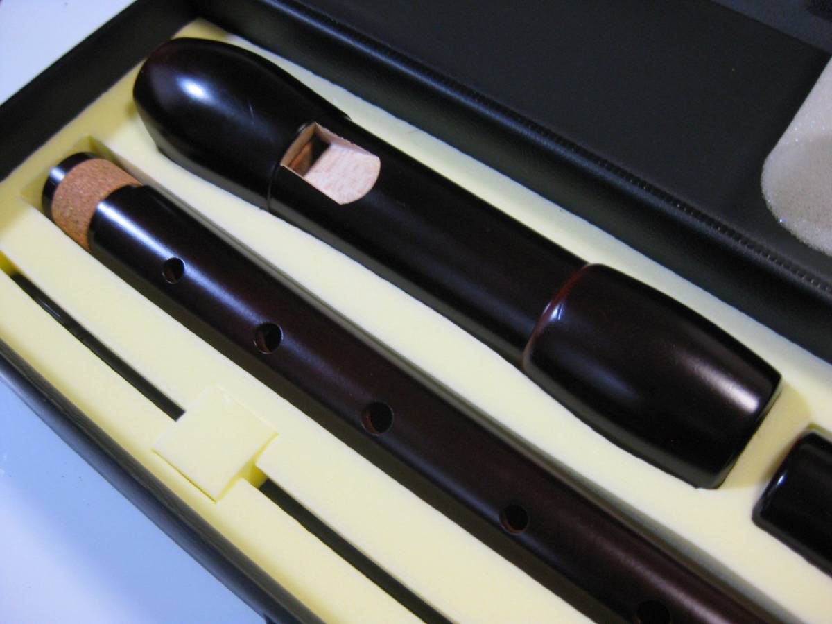 ほぼ未使用木製 【美品】木製リコーダー ゼンオン バロック式 竹山木 