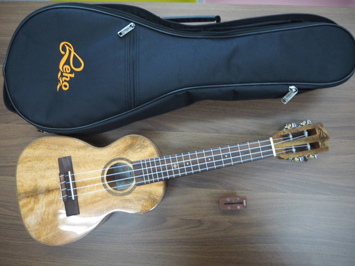 1円スタート レホ コンサートウクレレ Leho LHUC-MG UKULELE ソフトケース付 / KORG クリップチューナー N2082 ...