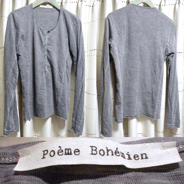 poeme bohemien ヘンリーネック カットソー 48 Poeme Bohemienポエム