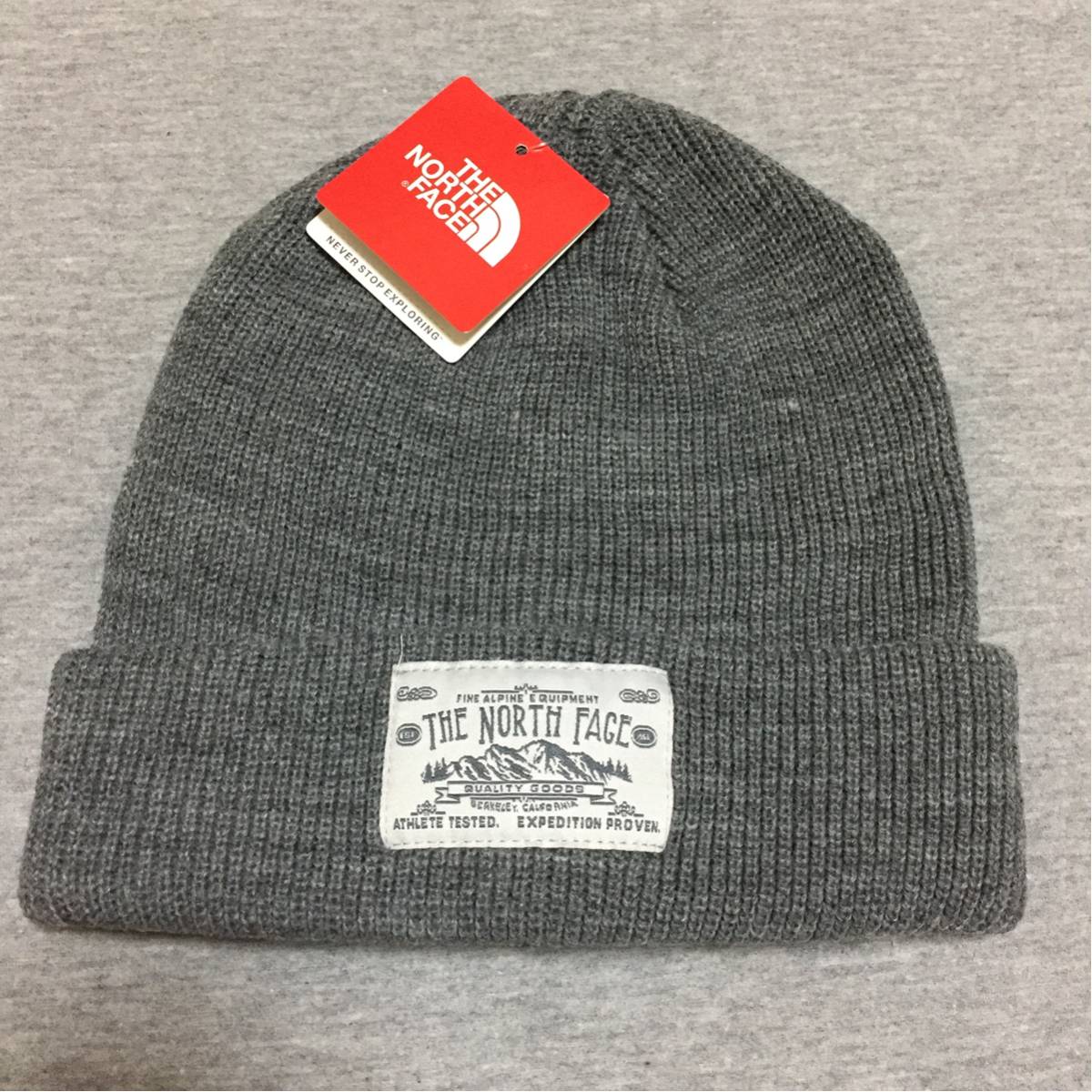 新品 THE NORTH FACE ノースフェイス ニット帽 ビーニー グレー NN41620