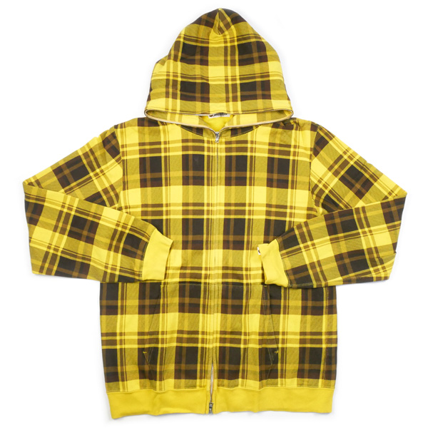 即決 送料無料 A BATHING APE ア ベイシング エイプ チェック柄ジップ