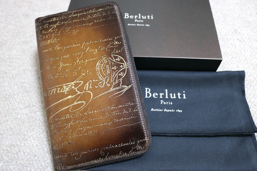 BERLUTI 長財布 テック Wパティーヌ ゴールデンパティーヌ パープル 関税込限定ゴールデンパティーヌ希少品!! ベルルッティ ITAUBA