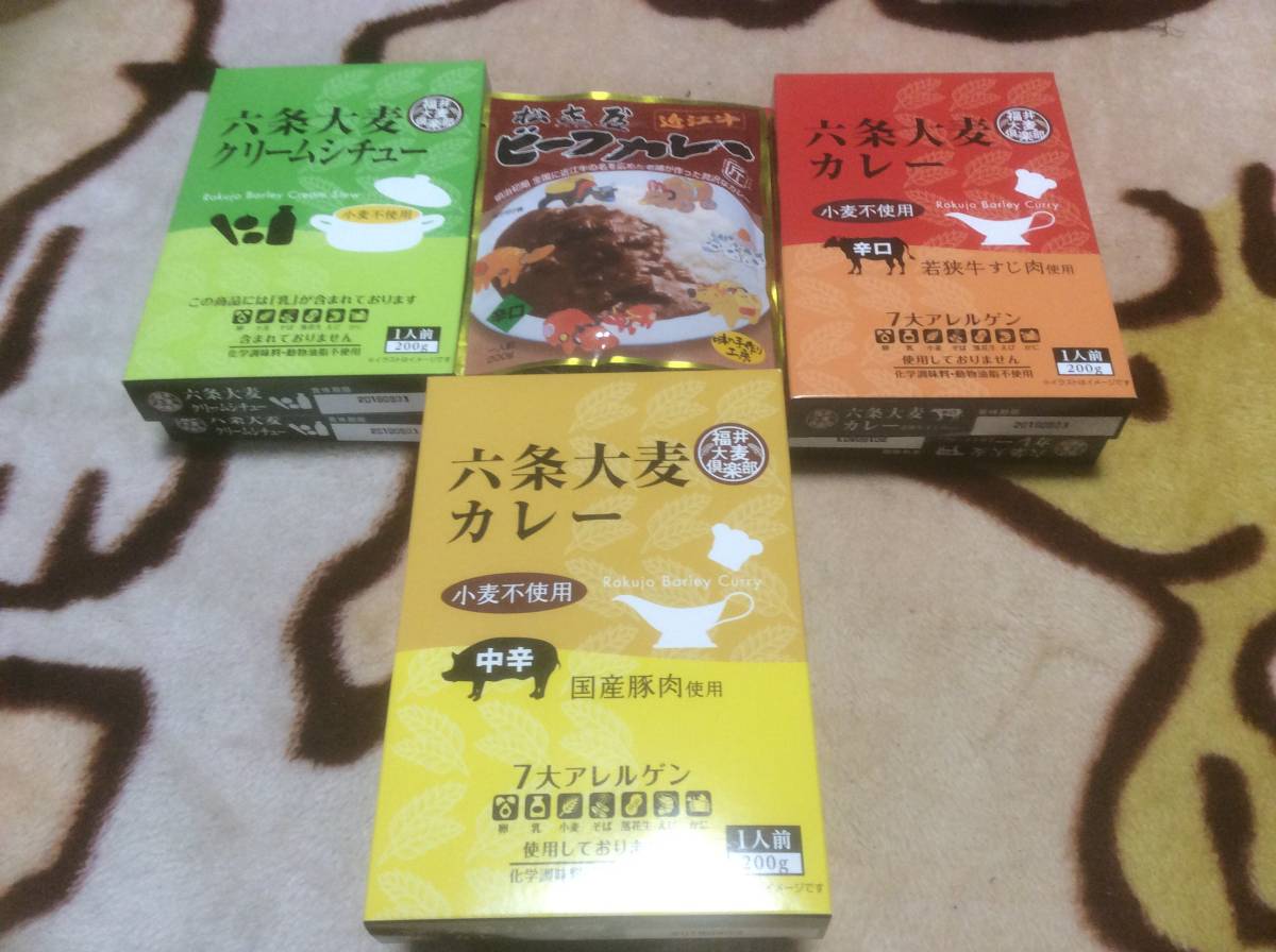 10点 セット 近江 牛 松喜屋 六条大麦 若狭牛 国産豚 贅沢 ビーフ ポーク カレー チキン クリームシチュー 高級 レトルト 切手可