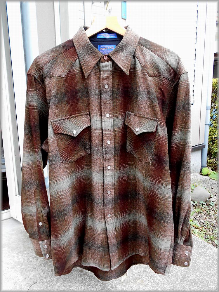 ★ペンドルトン　オンブレチェック　ウエスタンシャツ　sizeL★