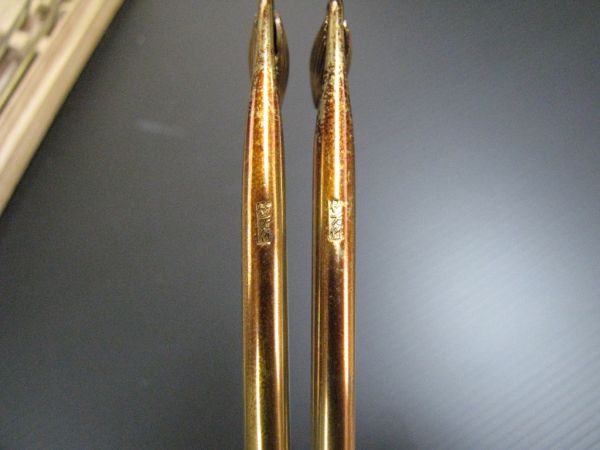 金工 竹万作 黄銅菅草火箸 二対 茶道具 煎茶道具 越前府中 名工 【公式