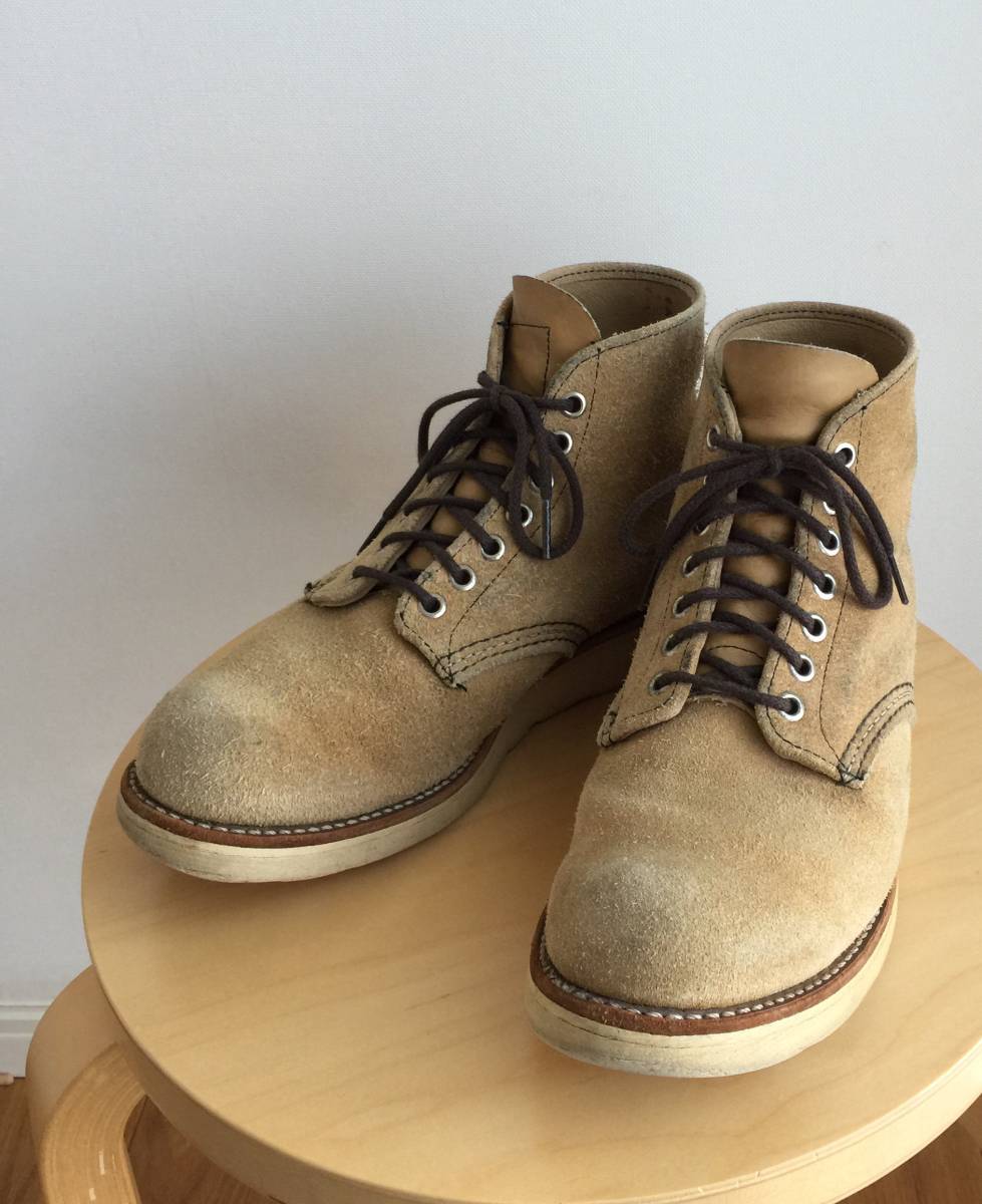 RED WING 8167 レッドウィング 6 1/2 E プレーントゥ スエード 四角犬 