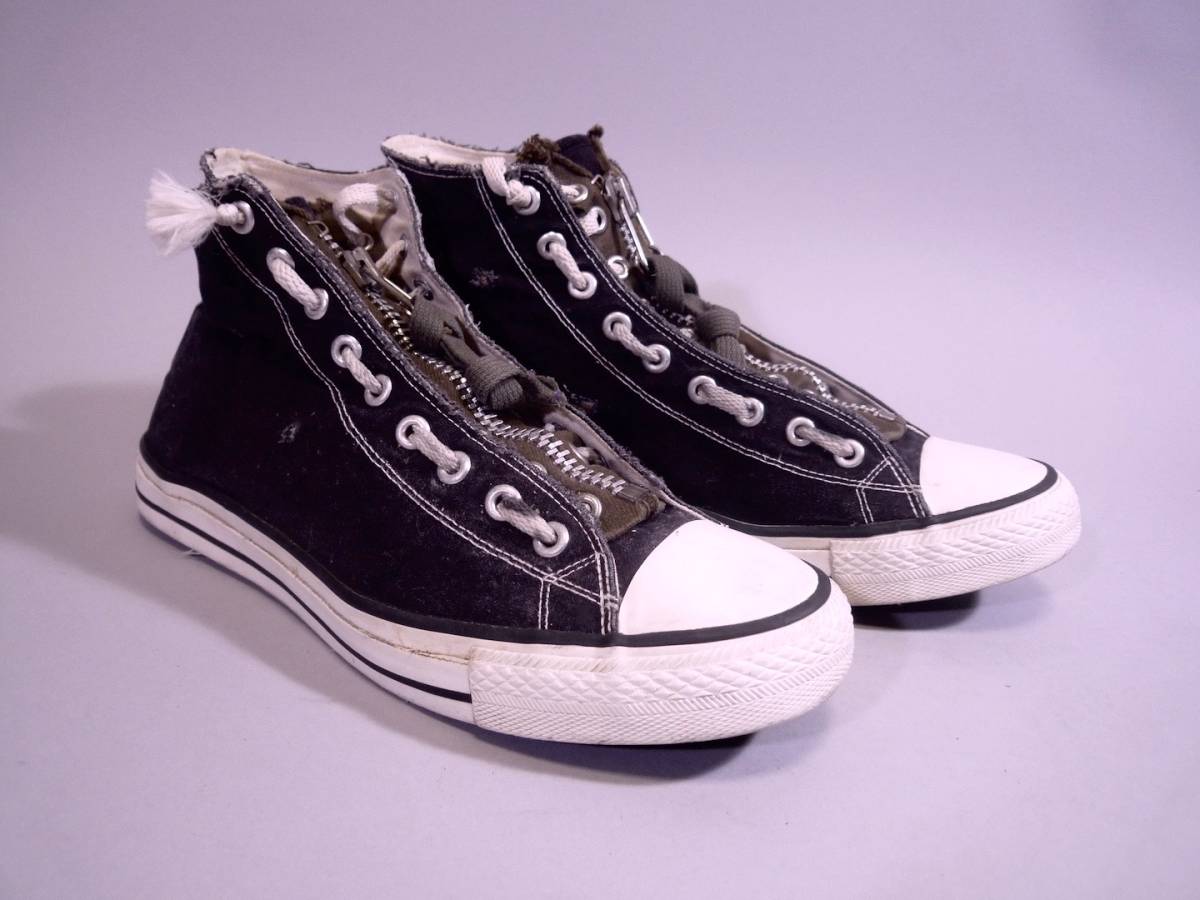 JONIO愛用 UNDERCOVER × soloist. 超希少 T期 ジップ/スタッズ カスタム スニーカー 黒 L