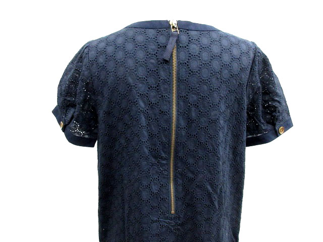 BURBERRY BLUE LABEL 半袖ひざ丈ワンピース 40 BURBERRY BLUE LABEL ワンピース ひざ丈 半袖 38 ネイビー Burberry