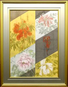 掛軸 想ひ花 坂本雪埜 共箱 牡丹 院展のYahoo!オークション(旧ヤフオク
