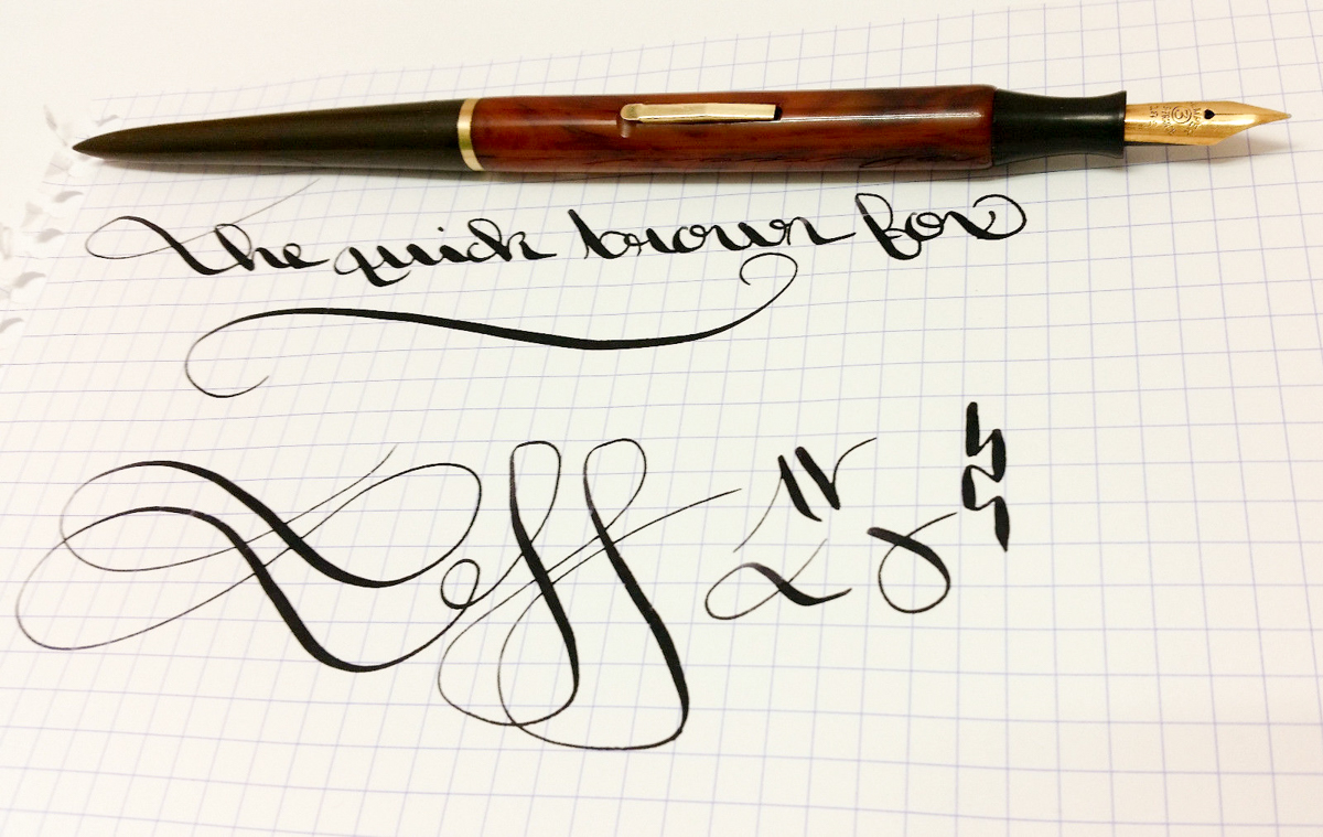 【極稀少品】■1930年代 フランス製 J.M. PAILLARD Semper 万年筆 18K 超軟 Flexニブ！デスクペン レストア済！ キャップ付■即日発送