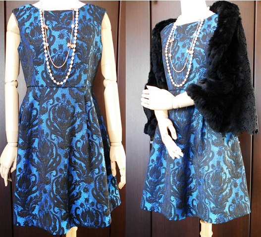 ☆最終値下げ☆新品完売☆定約3.5万☆ダイアグラム☆Diagram☆総柄☆サイズ36(S)☆パーティー☆二次会☆グレースコンチネンタル☆ドレス♪