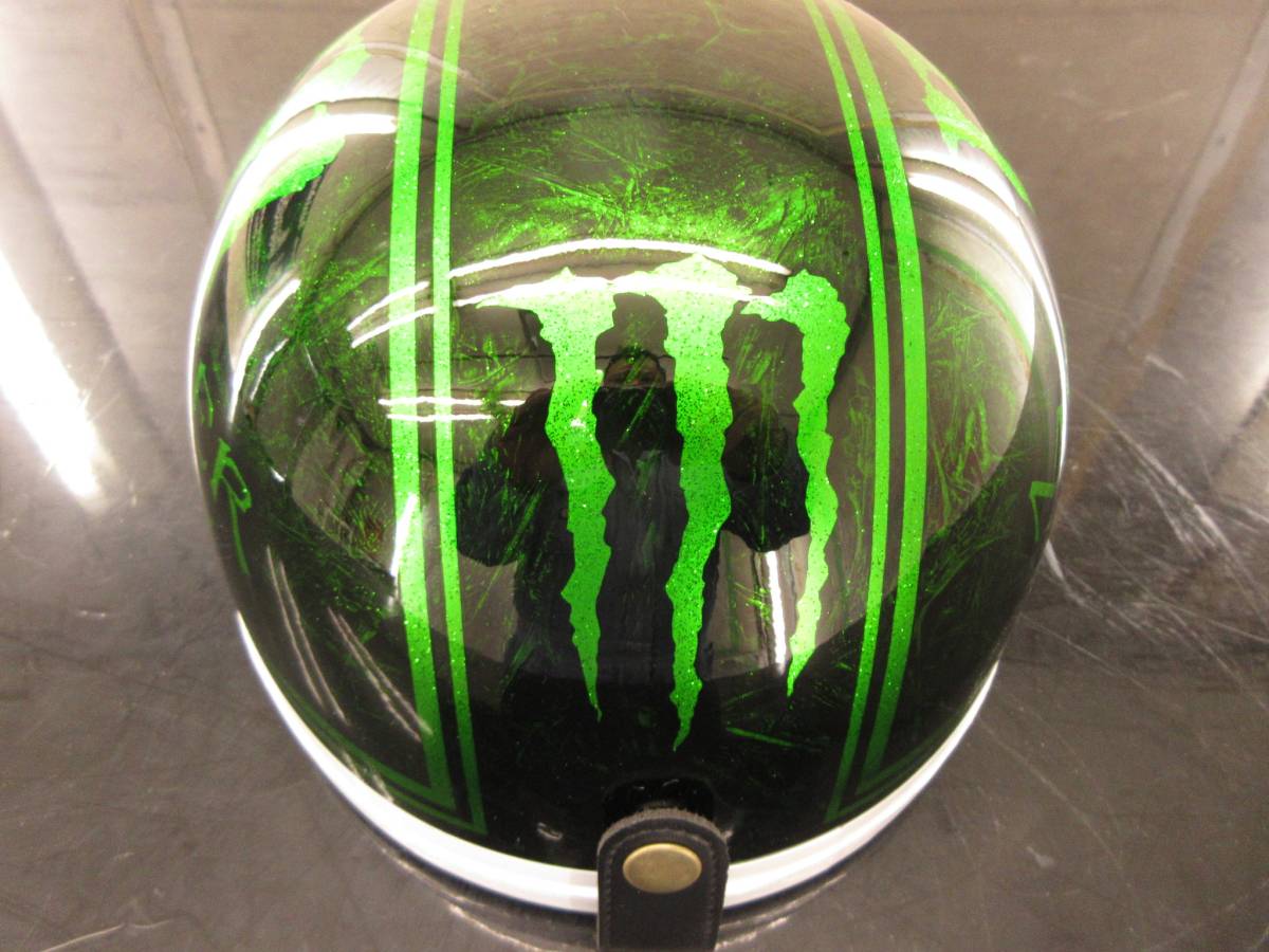 Monster Energy ままならなかっ 半帽ヘルメット コルク ラップペイント 