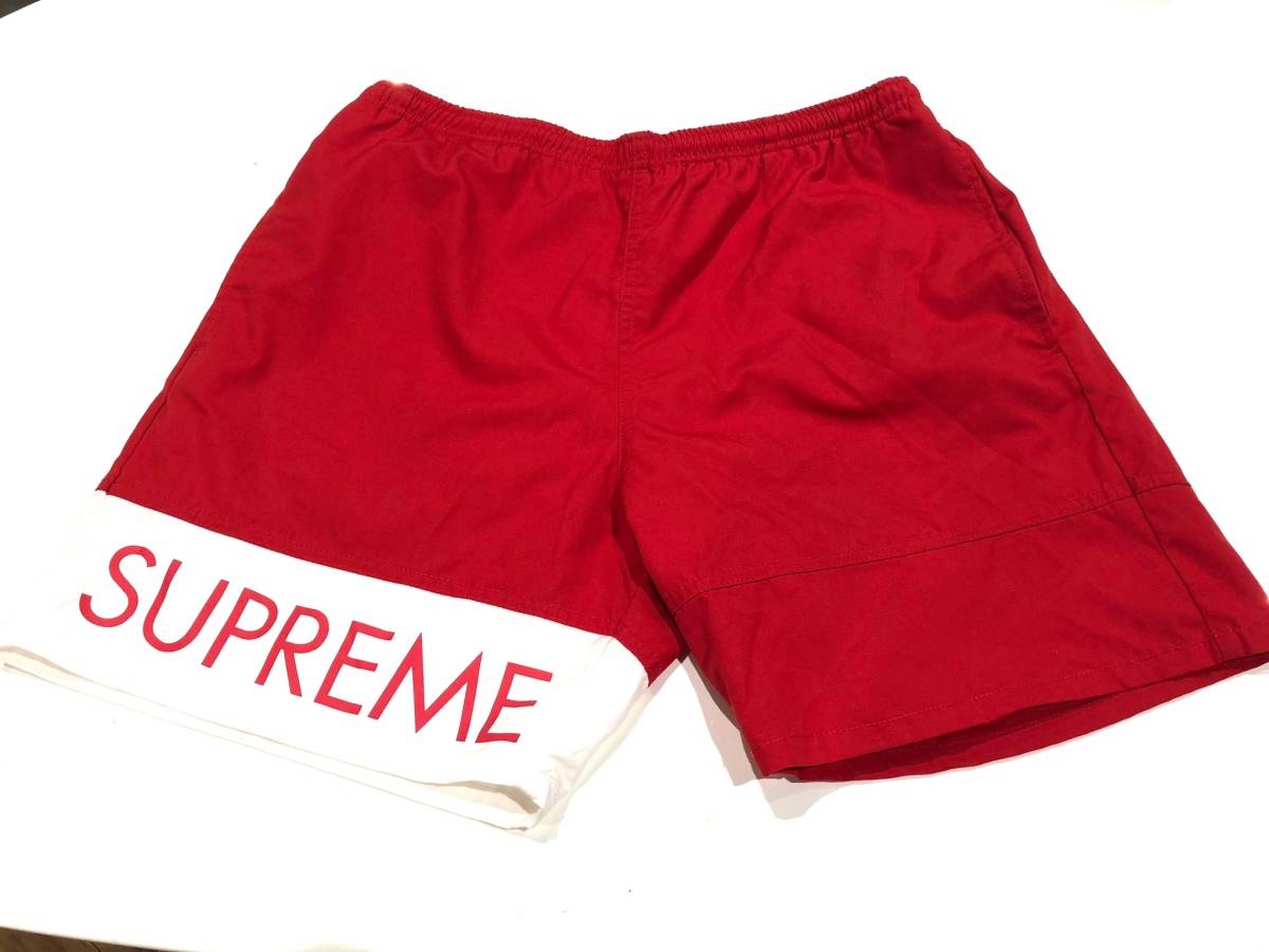 supreme シュプリーム 水着 赤 Supreme Logo Water Short RED 赤