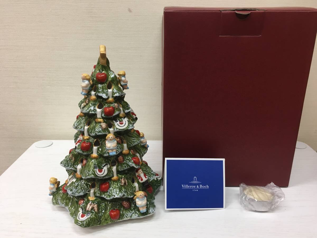 未使用品】ビレロイ＆ボッホ クリスマスツリー 陶器 キャンドル