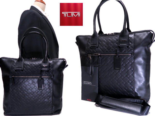 【良品】TUMI TICON レザー トートバッグ 黒 1円～価格11万新品本物TUMIトゥミTICON即完売【肩掛けOK】総本革レザー
