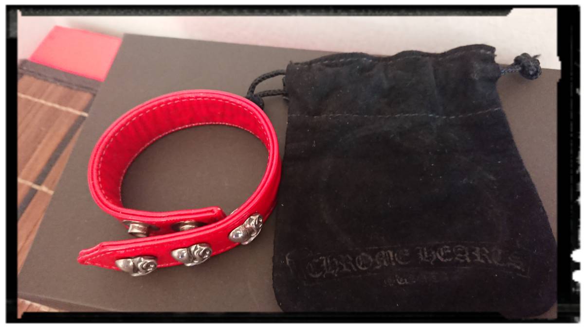 本物クロムハーツ希少エナメルレザー『chrome hearts』ハート