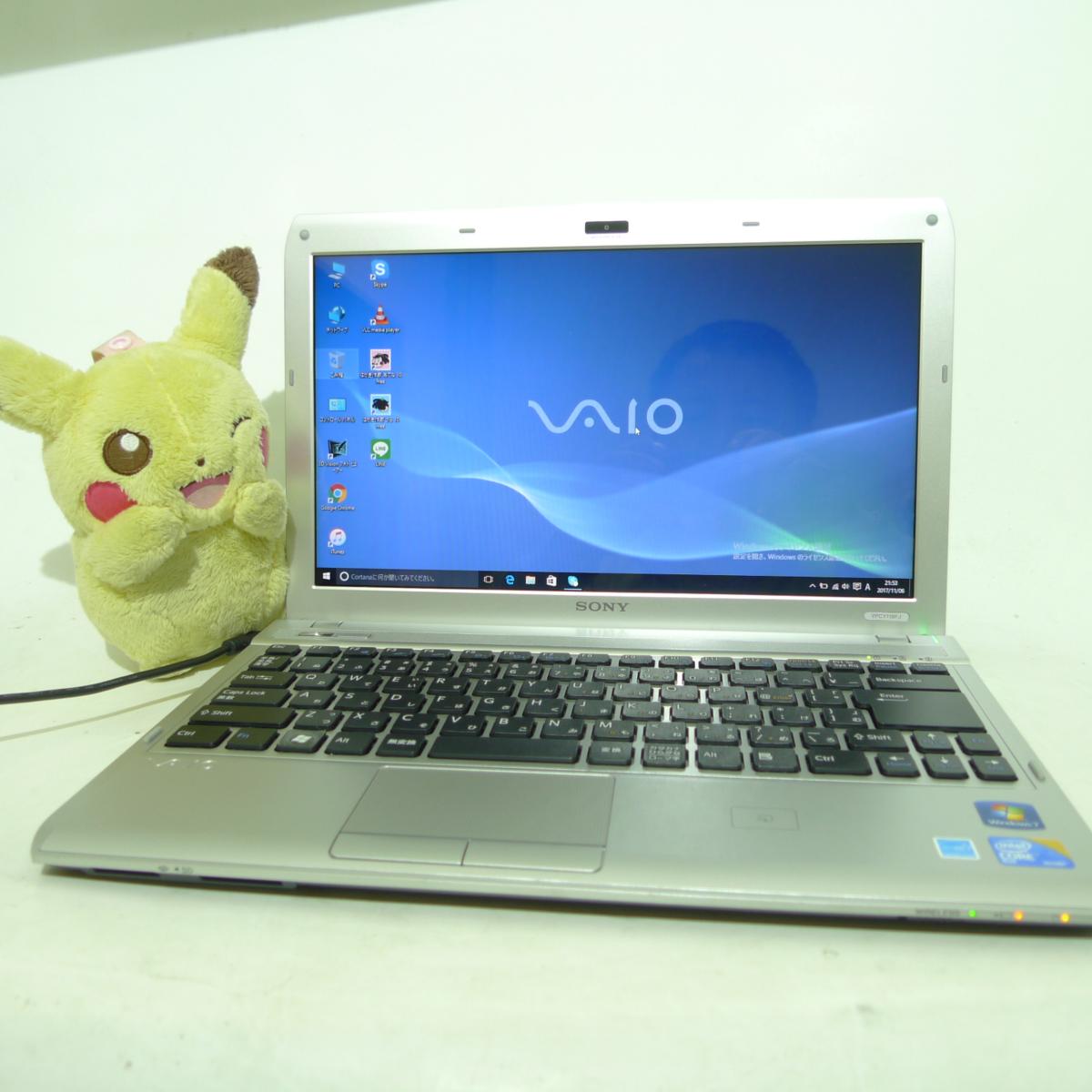 1円～日本製 13.3型ワイドSONY VPCY119FJ PCG-4112N Core 2Duo U9400 4G 320GB 無線 WiFi Windows10 カメラ Office2016 中古良品