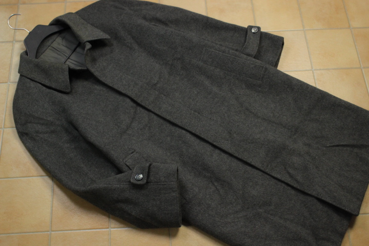 JMFI1090◎カシミヤ混！Chrstian Dior ディオール メンズ カシミヤウールスタンカラーコート/S/ゆったり/グレー系/