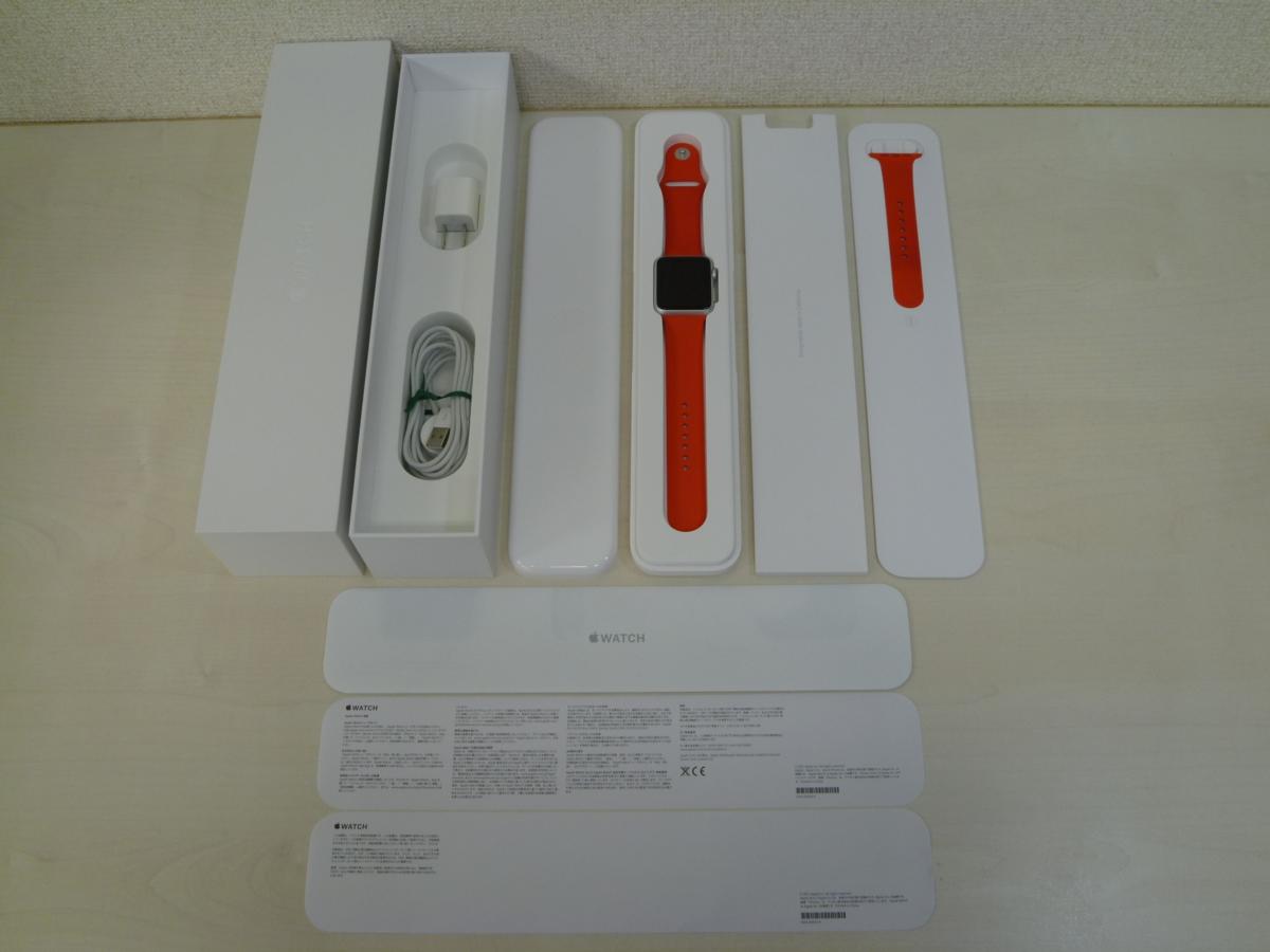 ●中古●Apple Watch Sport 42mm MLC42J/A オレンジスポーツバンド●DJ282069