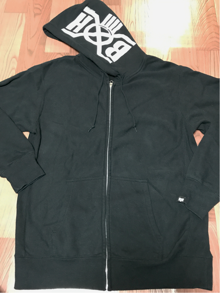 BOUNTY HUNTER BxH Logo Zip-up Pk パーカー 黒 Size XL★KAWS supreme