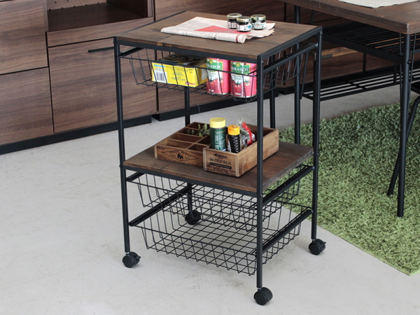 ワゴン 美容室 インダストリアル 男前 キャスター付き